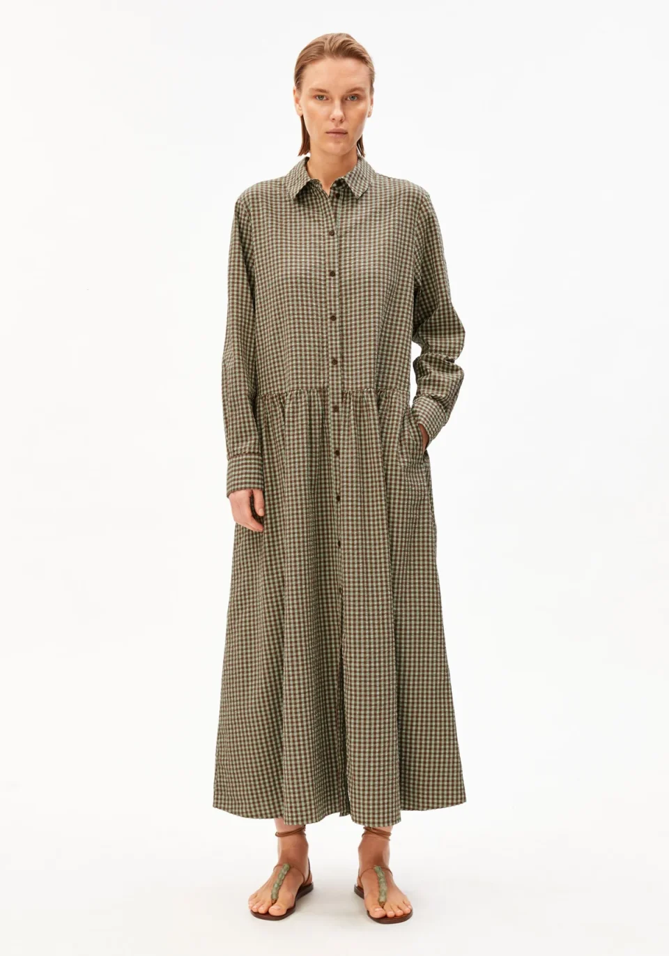 Armed Angels - Vichy Seersucker Maxi Dress