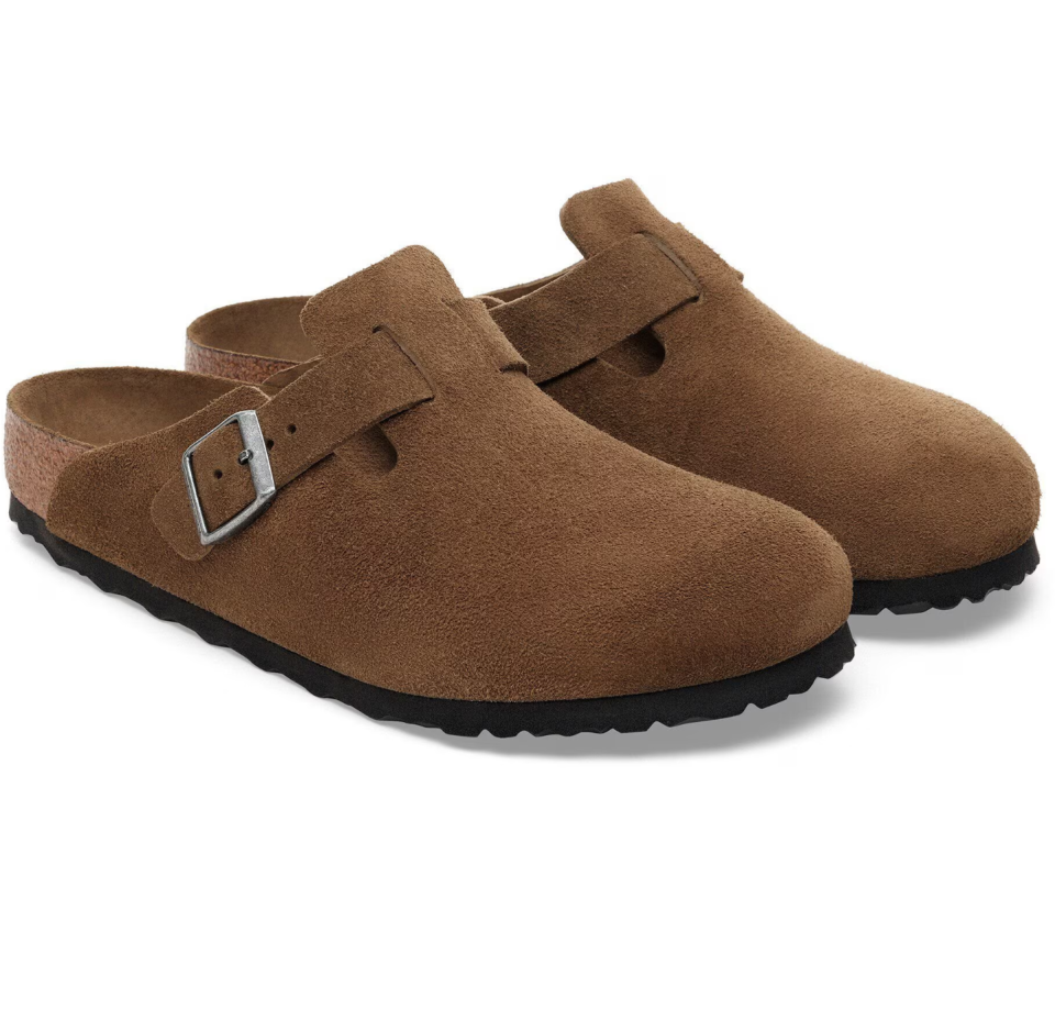 Birkenstock - Boston Dark Tea Suede Leather Unisex