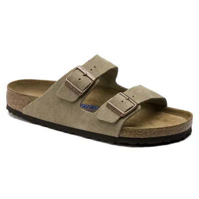 Birkenstock - Arizona Taupe Soft Footbed Suede Leather Unisex